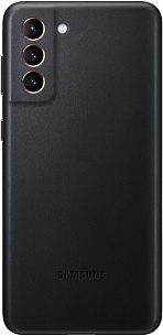 Чехол-накладка Leather Cover для Samsung S21+ (черный)